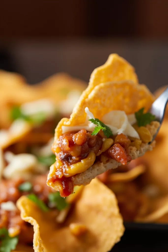 Nachos de frijol con queso panela
