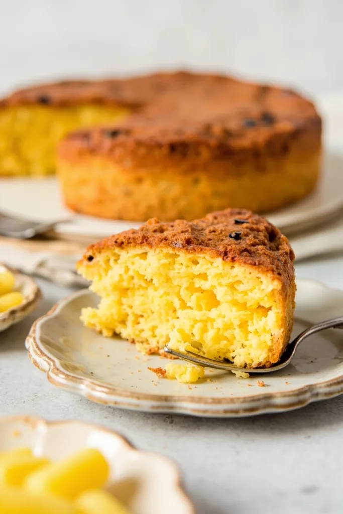 Pastel de elote vegano