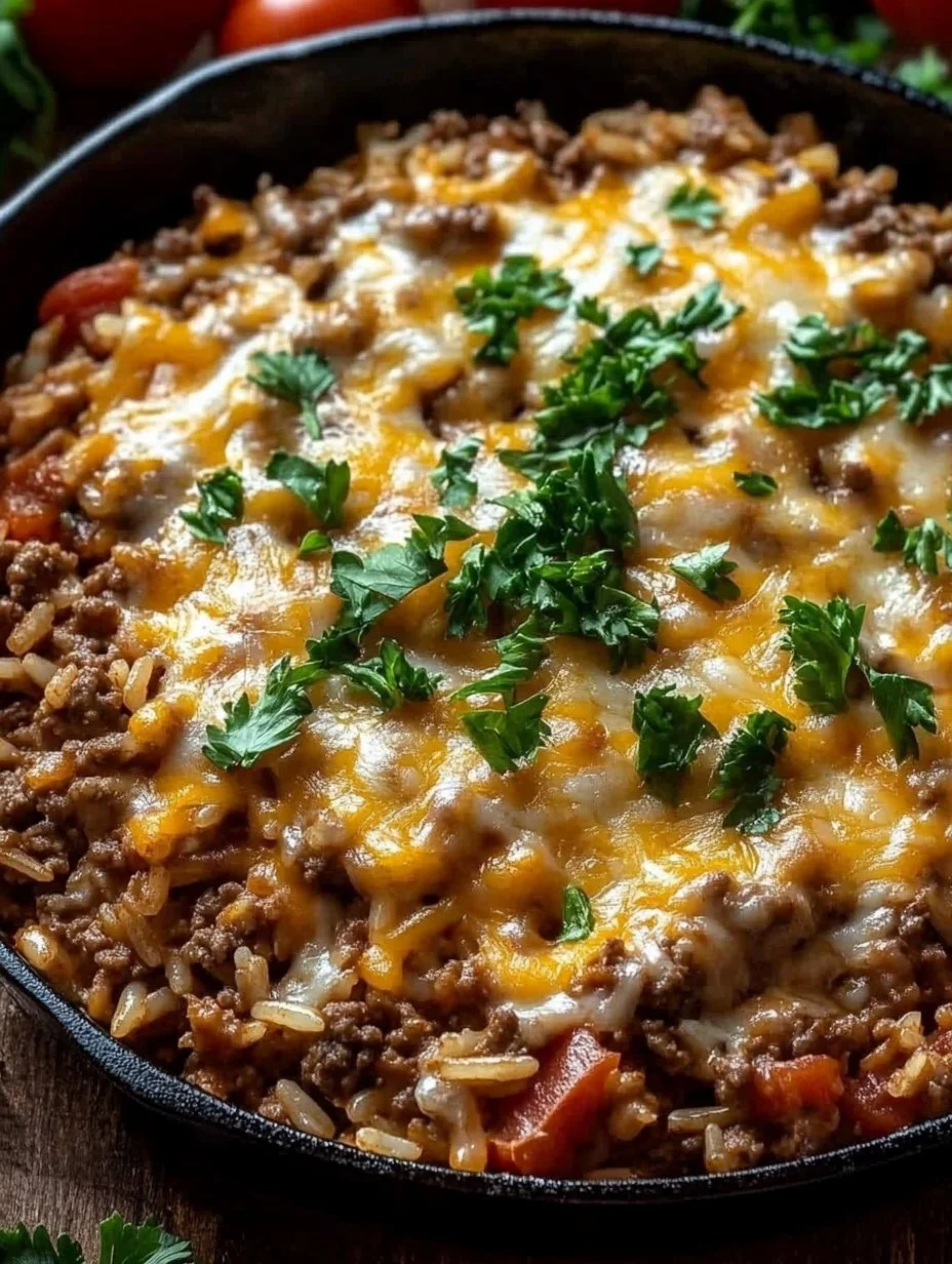 Easy Ground Beef and Rice Skillet